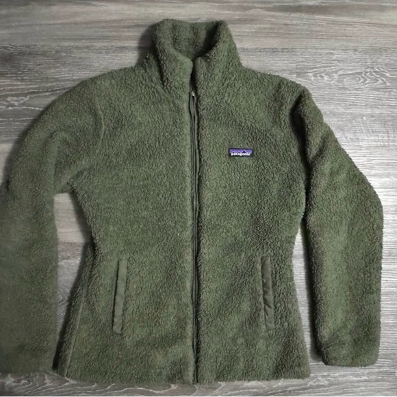 Patagonia Jackets & Blazers - Patagonia Women's Olive Teddy Jacket Los Gatos